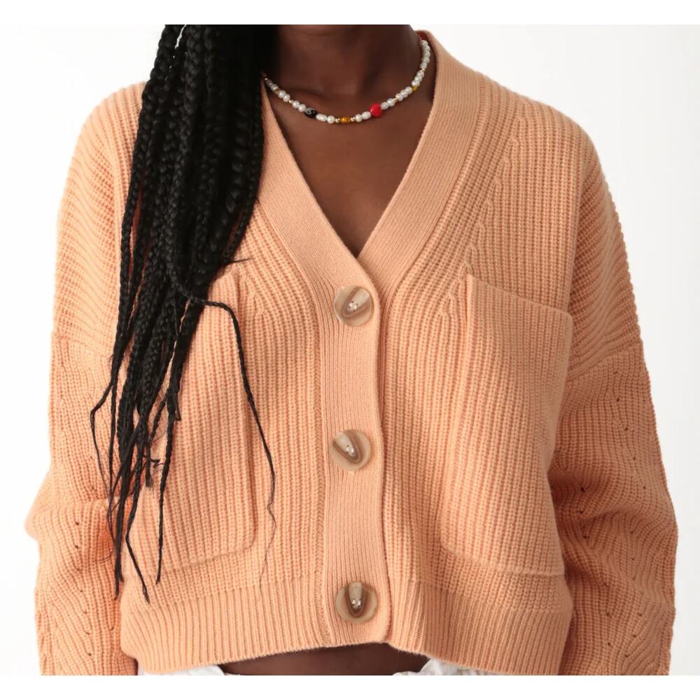 Electric & Rose NEW Cora Cardigan Sweater Orange Melon Color Womens Sz Small NWT - Picture 11 of 14